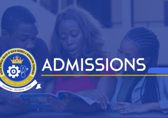 Advertisement for Admission into the Community Health Training Programme for the 2023/2024 Academic Session